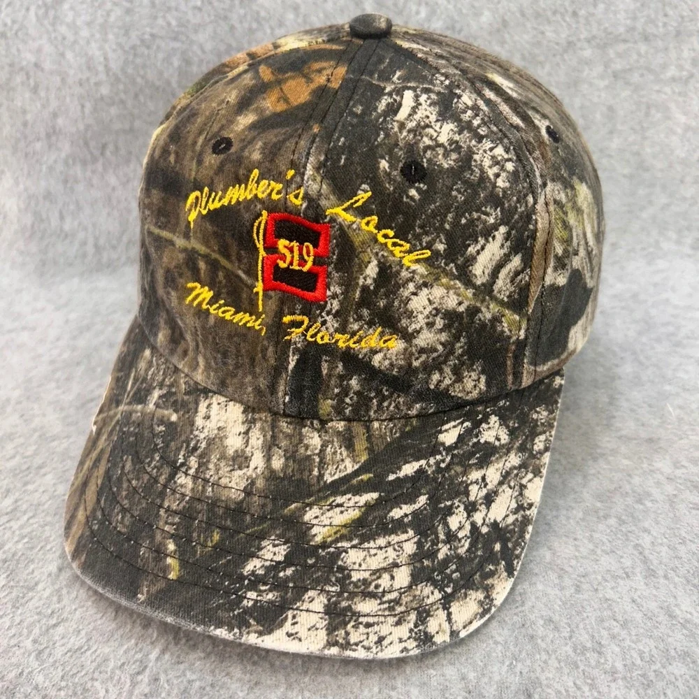 Plumbers Local 519 Miami Florida Mens Camo King Louie Hat Embroidered USA OS